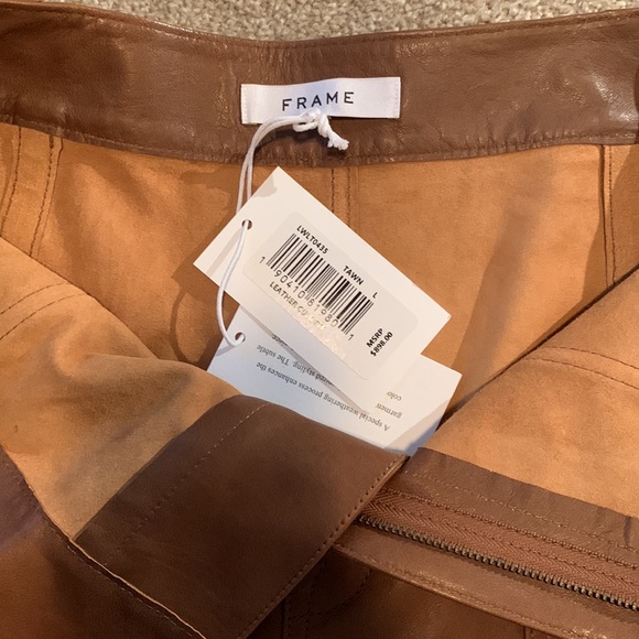 FrameDenim• Leather Culotte• Tawny Color - Picture 7 of 8